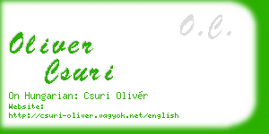 oliver csuri business card