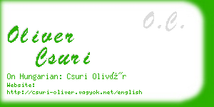 oliver csuri business card